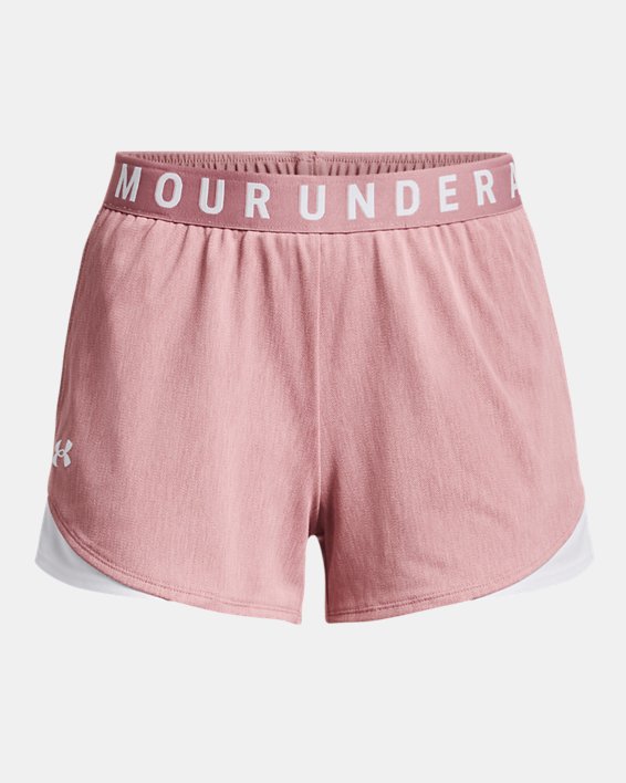 女士UA Play Up Shorts 3.0 Twist短褲 in Pink image number 4